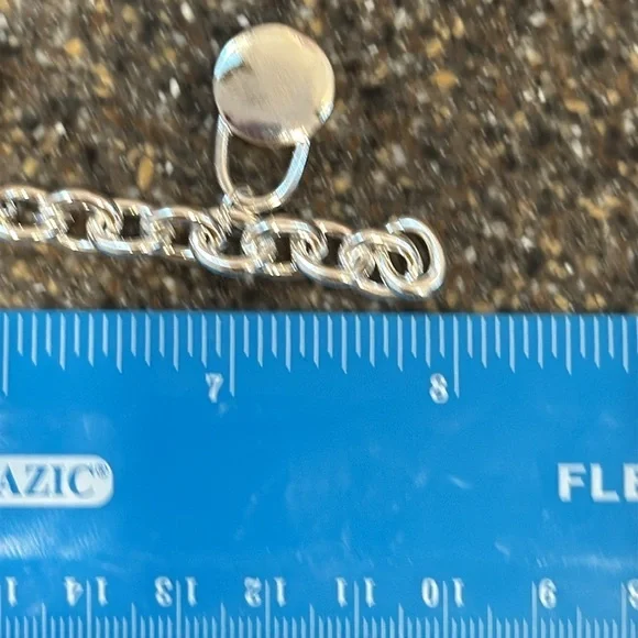 Sterling Silver 925 Chain bracelet with Lock Charms #1226 - Picture 10 of 10